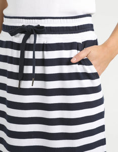 SUNSET STRIPE SKIRT - NAVY