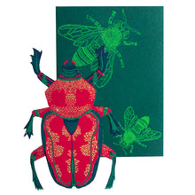 Load image into Gallery viewer, SCARAB BEETLE GREETING CARD