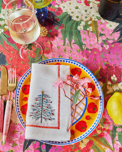 BUSH CHRISTMAS LINEN TABLECLOTH