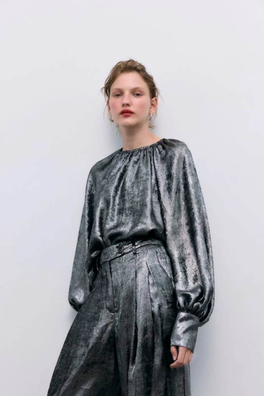 UXIA WOMAN BLOUSE - SILVER