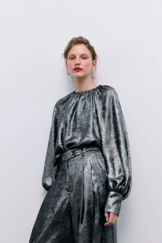 UXIA WOMAN BLOUSE - SILVER