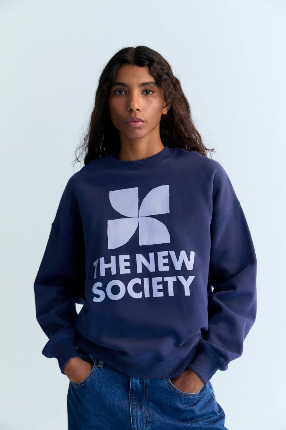 LOGO WOMAN SWEATSHIRT - INFINITE NAVY