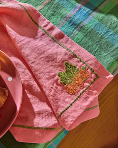 BERRY BLISS EMBROIDERED NAPKINS SET OF FOUR