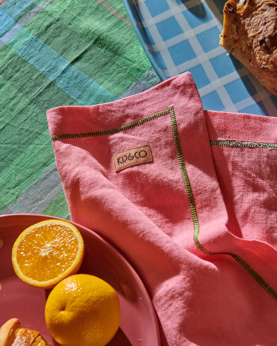 BERRY BLISS EMBROIDERED NAPKINS SET OF FOUR