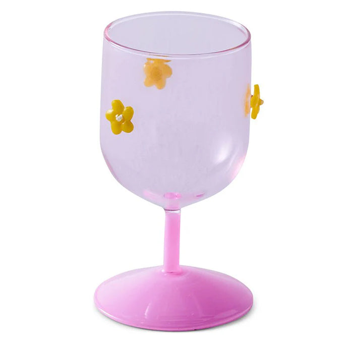 FLOWER POWER WINE GLASS  SET 2