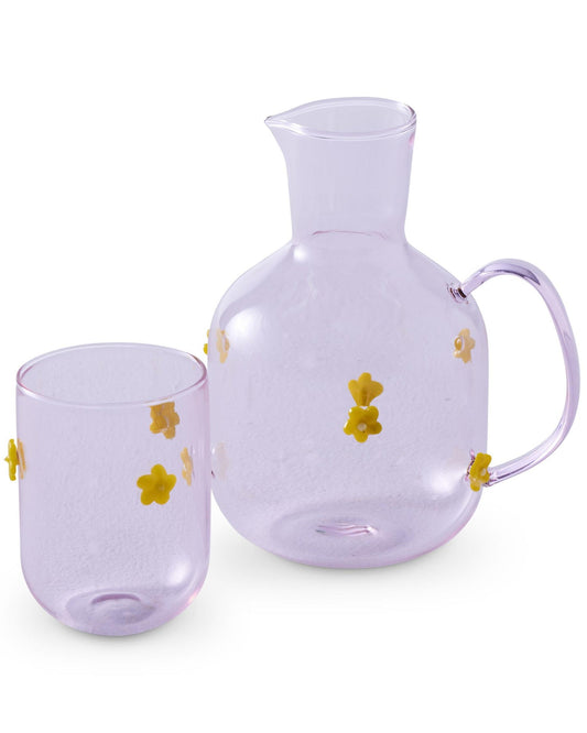 FLOWER POWER CARAFE & GLASS
