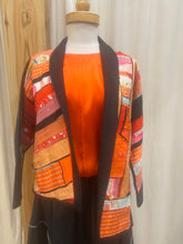 Load image into Gallery viewer, MONIKA FRIEDEL LONG ASYMMETRIC KIMONO PATCHWORK JACKET