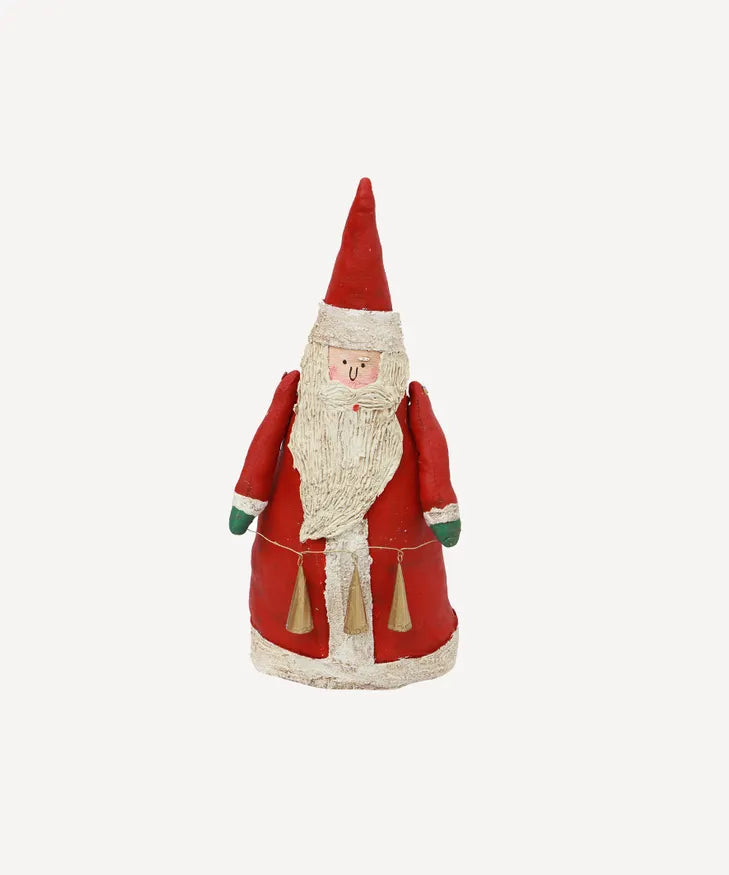 CANVAS SANTA RED WITH BELL GARLAND