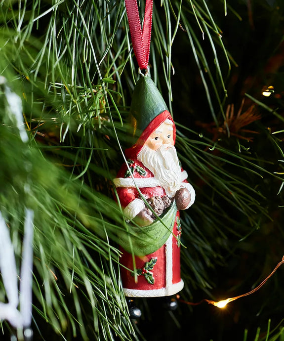 VINTAGE HANGING SANTA SET OF 3