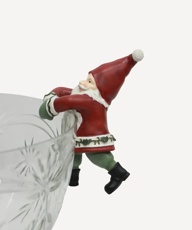 VINTAGE POT HANGING SANTA SET OF 3