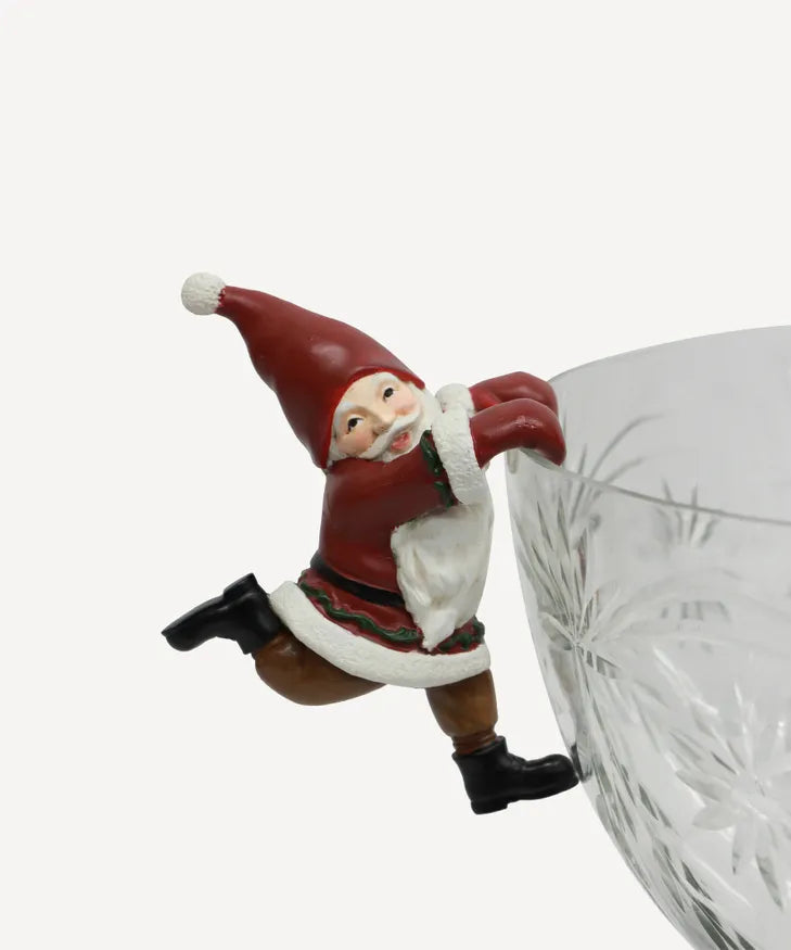 VINTAGE POT HANGING SANTA SET OF 3