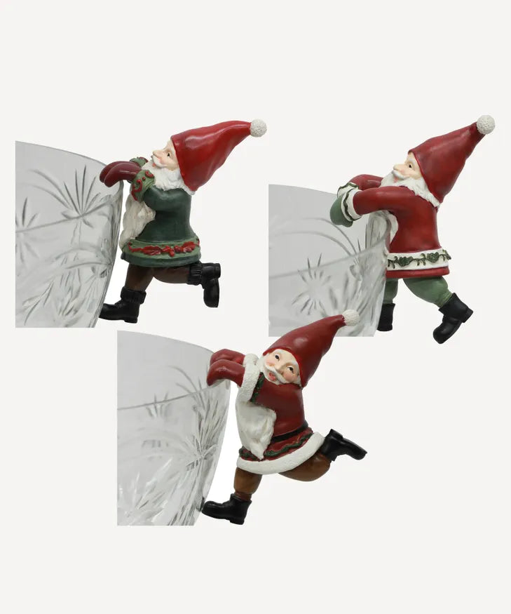 VINTAGE POT HANGING SANTA SET OF 3