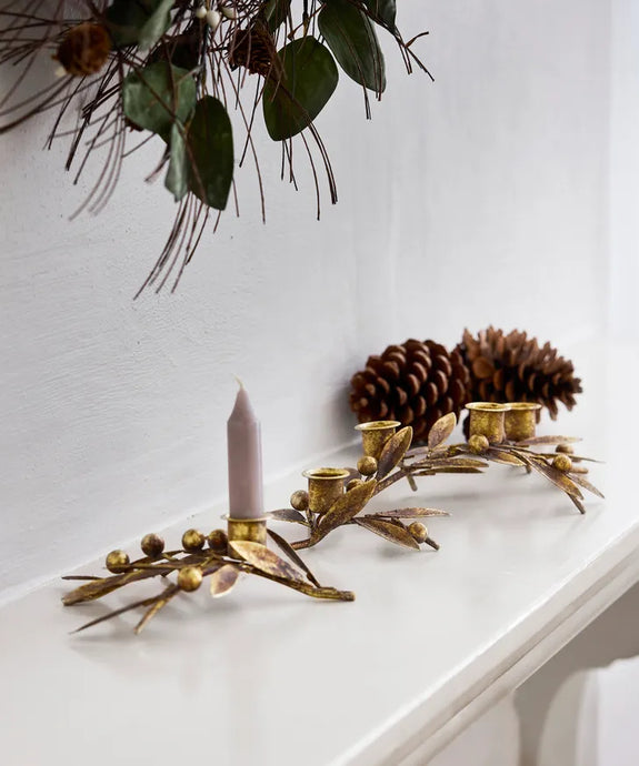 MISTLETOE CANDLE HOLDER - SMALL