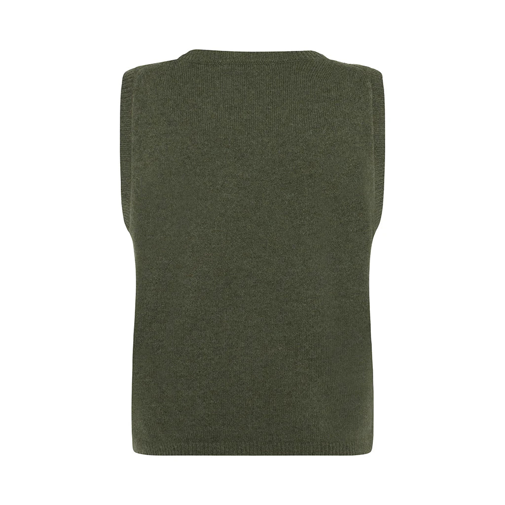 MITOS LAMB CREW VEST - FOREST