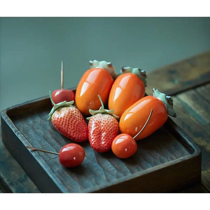 CERAMIC FRUIT ORNAMENTS