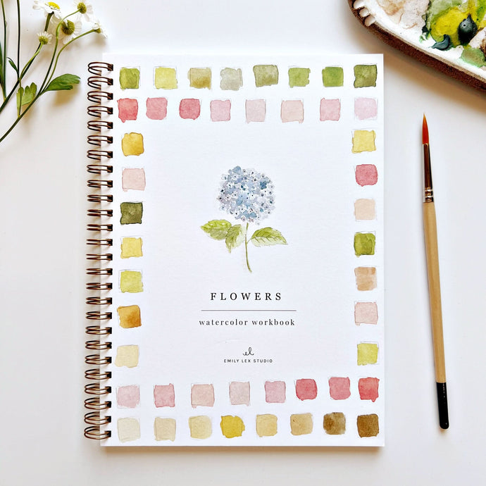 FLOWERS WATERCOLOUR WORKBOOK