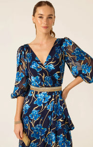 LINNEE WRAP MIDI DRESS