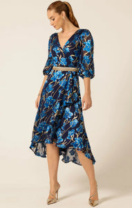 LINNEE WRAP MIDI DRESS
