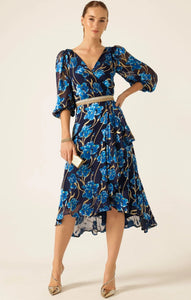LINNEE WRAP MIDI DRESS