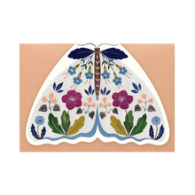 Load image into Gallery viewer, FLORAL MOTH SHAPED CARD