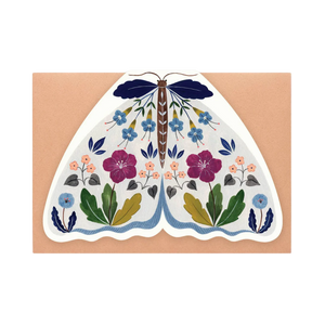 FLORAL MOTH SHAPED CARD