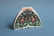 Load image into Gallery viewer, FLORAL MOTH SHAPED CARD