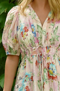 RUCHE AROUND DRESS - PINK