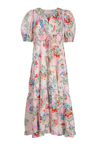 RUCHE AROUND DRESS - PINK