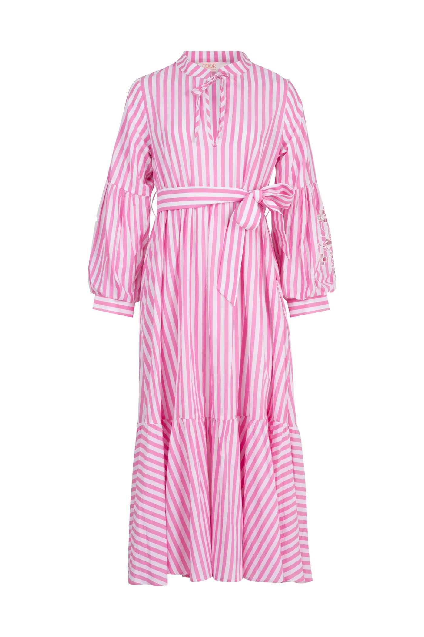 CUT IT OUT DRESS - PINK & WHITE