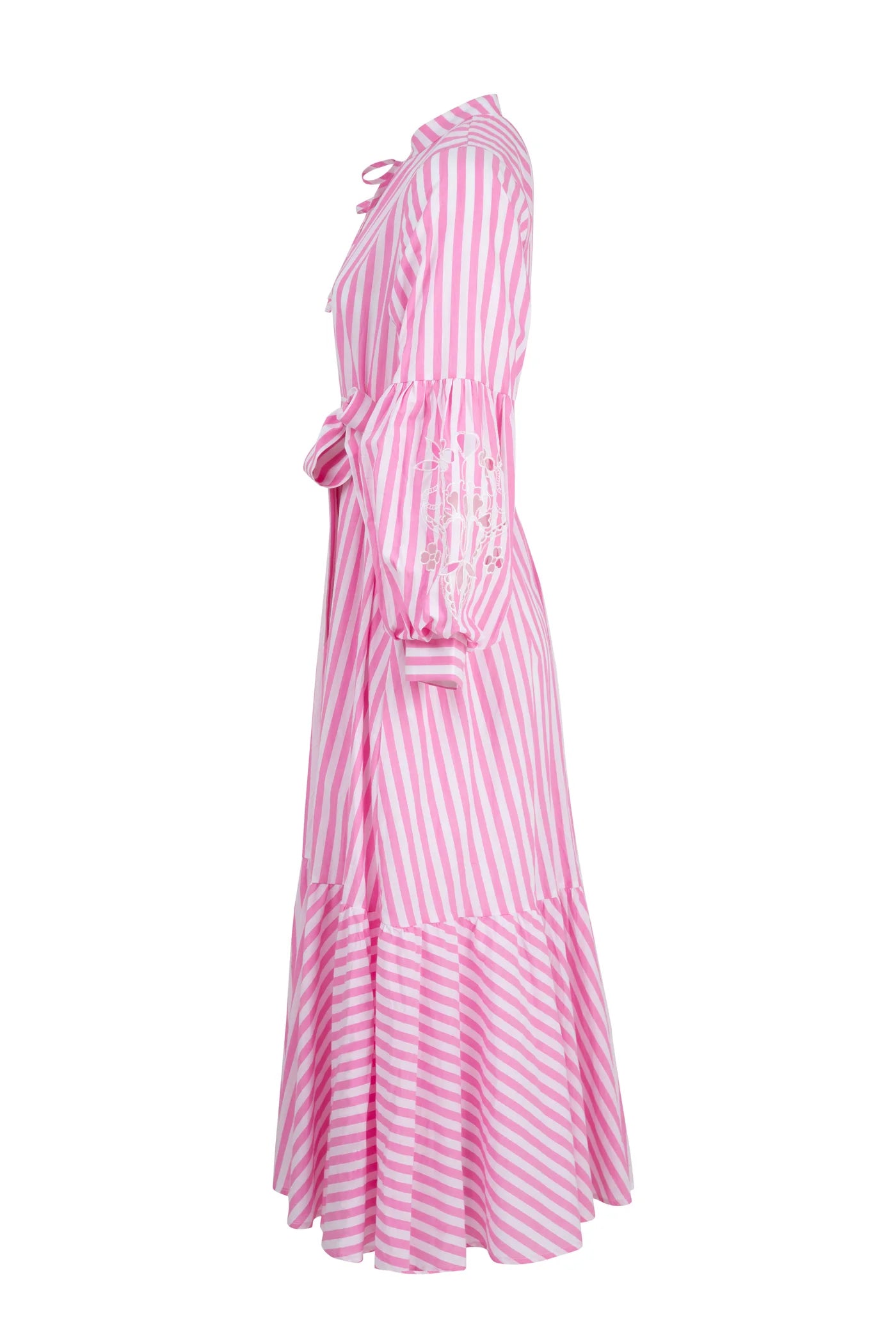 CUT IT OUT DRESS - PINK & WHITE
