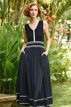 Load image into Gallery viewer, DRAW THE LINE DRESS - NAVY