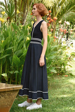 Load image into Gallery viewer, DRAW THE LINE DRESS - NAVY