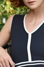 Load image into Gallery viewer, DRAW THE LINE DRESS - NAVY