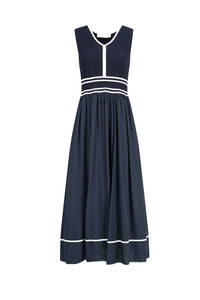 DRAW THE LINE DRESS - NAVY
