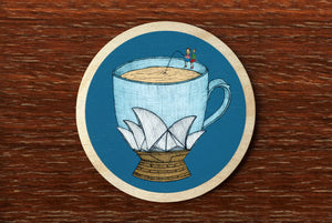 AUSSIE TEACUPS COASTER PACK 4