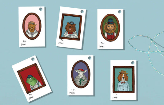 GIFT TAGS - ANIMAL PORTRAITS