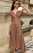 Load image into Gallery viewer, DOTTIE WRAP MIDI DRESS