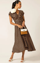 Load image into Gallery viewer, DOTTIE WRAP MIDI DRESS