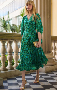 ORCHID WRAP DRESS