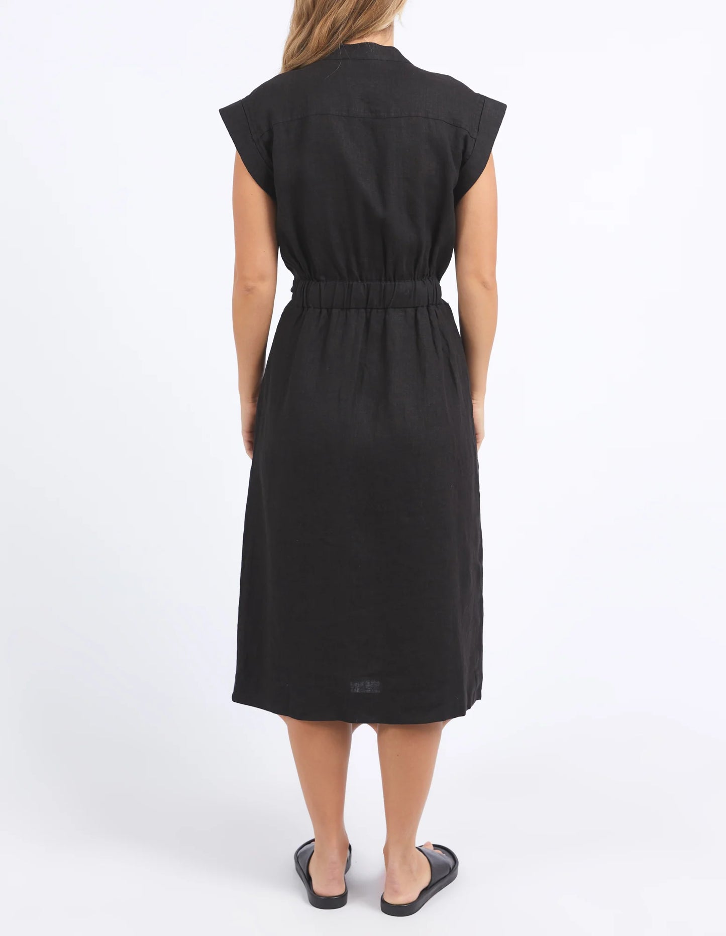 HARLOW MIDI DRESS - BLACK