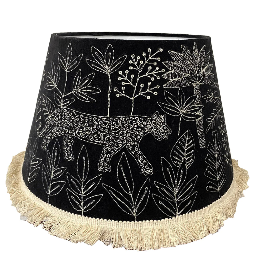 LAMPSHADE - JUNGLE DAYS BLACK TAPERED