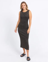 Load image into Gallery viewer, TESSA METALLIC KNIT DRESS - BLACK