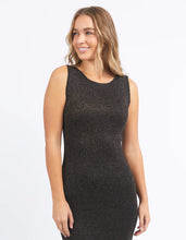 Load image into Gallery viewer, TESSA METALLIC KNIT DRESS - BLACK