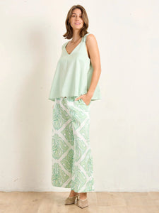 SILKY PALAZZO PANT - PALAZZA JADE