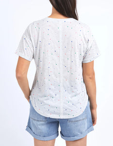 FESTIVE SPOT TEE - GREY MARLE