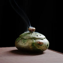 Load image into Gallery viewer, GREEN LOTUS INCENSE HOLDER