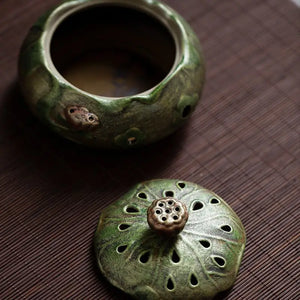 GREEN LOTUS INCENSE HOLDER