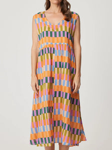 SAVITA DRESS - RAINBOW BLOCK