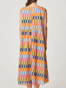 SAVITA DRESS - RAINBOW BLOCK