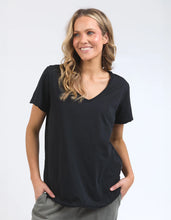 Load image into Gallery viewer, PIMA VEE TEE - BLACK